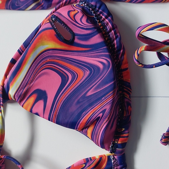 Bikini women's set skirt‎ summer tie Dye size M - Picture 7 of 12